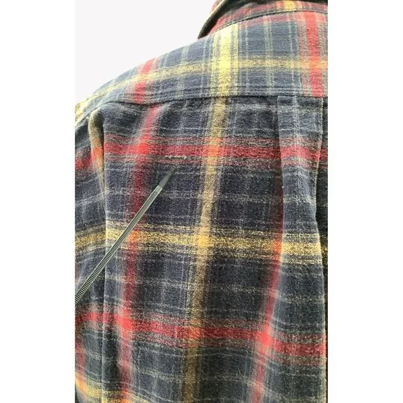 Carhartt Mens 2XL Plaid Flannel Button-Up Shirt 100% Cotton Long Sleeve - Picture 5 of 8